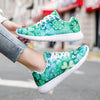 Lucky Charm: Women's Four Leaf Clover Sneakers - Lightweight, Fashionable, and Versatile