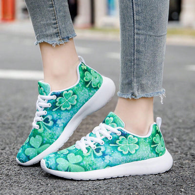 Lucky Charm: Women's Four Leaf Clover Sneakers - Lightweight, Fashionable, and Versatile