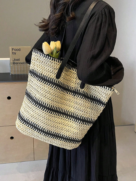 Introducing our 2024 New Arrival: Chic and Versatile Women's Straw <a href="https://canaryhouze.com/collections/canvas-tote-bags" target="_blank" rel="noopener">Tote Bag</a>. Perfect for beach getaways, shopping trips, and everyday commutes. Stay stylish and organized with this must-have accessory. Made with durable straw material, this tote bag is both functional and fashionable. Add it to your wardrobe today!