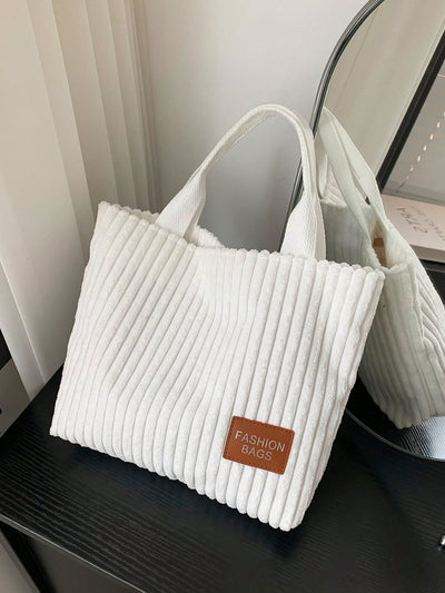 Style Corduroy Tote Bag: Chic, Spacious, and Casual