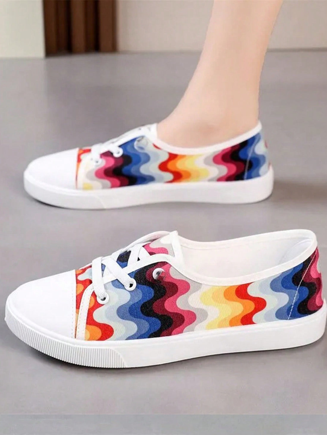 Elevate your style with Step into Style: Lace-Up <a href="https://canaryhouze.com/collections/women-canvas-shoes" target="_blank" rel="noopener">Sneakers</a>. Featuring fashionable patterns and a soft sole, these sneakers will add a touch of flair and comfort to any outfit. Perfect for a day out or a casual hangout with friends. Upgrade your shoe game now!