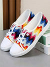 Step into Style: Lace-Up Sneakers with Fashionable Patterns and Soft Sole