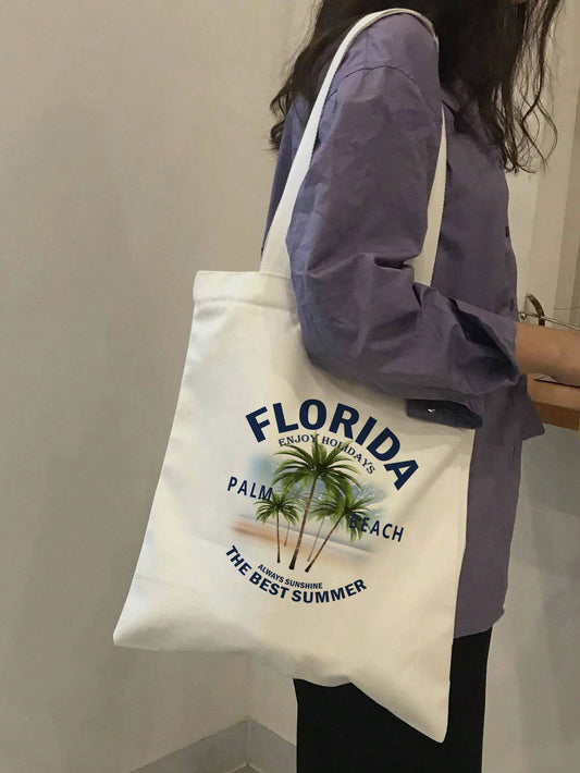 Carry all your essentials in style with the Sunset Palms <a href="https://canaryhouze.com/collections/canvas-tote-bags" target="_blank" rel="noopener">Canvas Tote</a>. Made from durable canvas material, this bag is perfect for any occasion. With its stylish design featuring a beautiful sunset palms print, it's sure to make a statement. Stay organized with its spacious interior and multiple pockets. Perfect for the fashion-forward and functional individual.