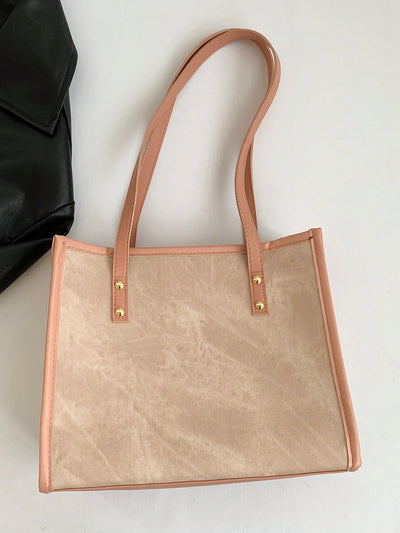 Chic and Spacious: Vintage-Style Tote Bag for Busy Women