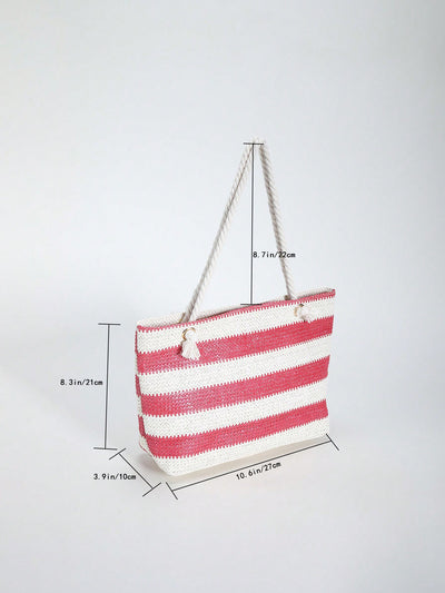 Chic Color Block Tote: Summer Must-Have for Women