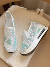 Stylish and Comfortable: Women's Casual Slip-On Sneakers with Breathable Mesh Upper and Wedge Platform