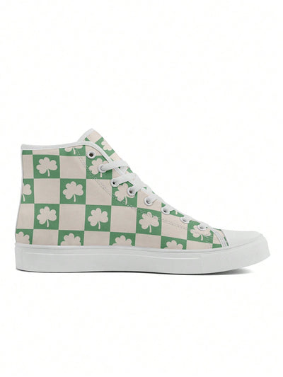 Lucky Clover High Top Sports Shoes for St. Patrick's Day