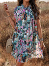 Classically Chic: Women's Floral Print Flounce Hem Dress