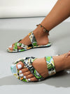 Women's Fashionable Floral Printed Flat Sandals - 2024 New Arrival Collection