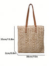 Chic and Trendy Handwoven Straw Tote Bag for Spring and Summer