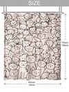 Charming Cat Shower Curtain Set: Featuring Adorable Black and Pink Cats - Waterproof with 12 Plastic Hooks - Ideal for Home Bathroom Decor - Available in 60inch x 72inch