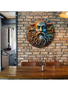 2D Round Metal Painting: Unique Decor for Home, Bar, Club, Cafe - 20cm Diameter