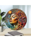 2D Round Metal Painting: Unique Decor for Home, Bar, Club, Cafe - 20cm Diameter