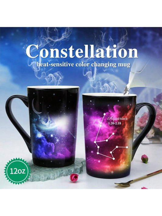 Experience the magic of the stars with our Zodiac Magic: Aquarius Heat Changing Constellation <a href="https://canaryhouze.com/collections/mug" target="_blank" rel="noopener">Mug</a>! This unique mug changes its design when filled with hot liquid, revealing the beautiful constellation of Aquarius. The perfect holiday gift for astrology lovers, this mug combines science and art to provide an educational and visually stunning experience.