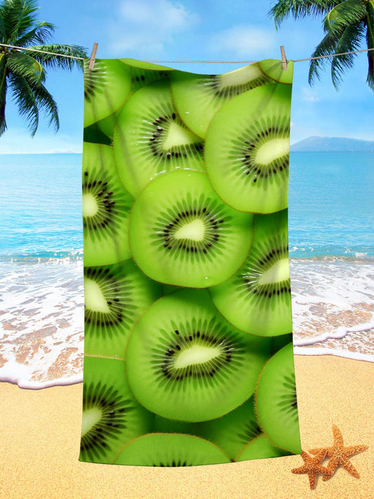 This Kiwi Delight <a href="https://canaryhouze.com/collections/towels" target="_blank" rel="noopener">Beach Towel</a> is the perfect companion for all your water adventures. Its soft and absorbent material makes it ideal for swimming, while its compact design makes it a must-have for any vacation or travel. Plus, its quick-drying fabric makes it ideal for camping trips, ensuring you're always comfortable and dry.
