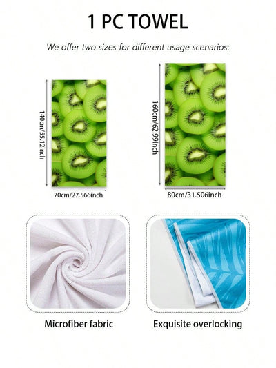 Kiwi Delight Beach Towel: Perfect for Swimming, Vacation, Travel, and Camping