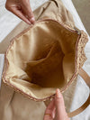 Boho Chic Solid Color Hollow Shoulder Bag: Versatile Travel Storage for Women