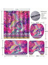 Colorful Fish Scale Tail Bathroom Accessory Set: Shower Curtain, Rugs, and More!