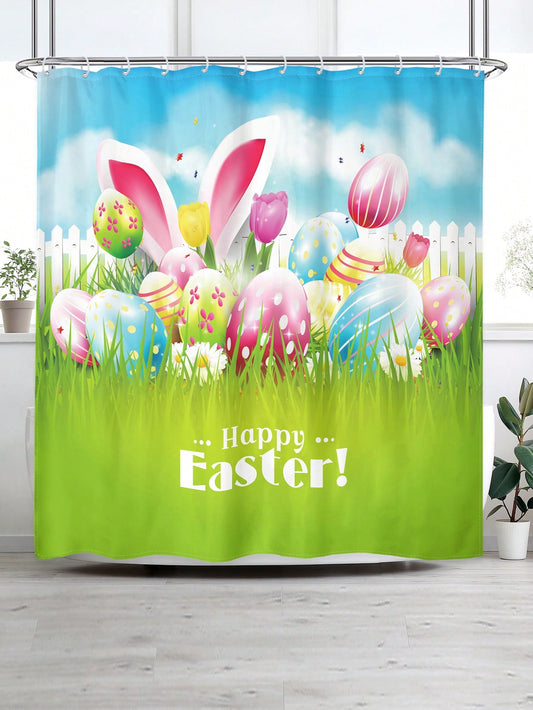 This Colorful Easter Egg Bunny <a href="https://canaryhouze.com/collections/shower-curtain" target="_blank" rel="noopener">Shower Curtain</a> is the perfect addition to your festive home decor. Featuring a waterproof design, it will keep your bathroom dry while adding a touch of holiday spirit. Made with high-quality materials, it is durable and long-lasting. Transform your bathroom into a cheerful and vibrant space with this fun and functional shower curtain.