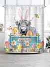 Transform your bathroom into a serene and charming farmhouse retreat with our Easter <a href="https://canaryhouze.com/collections/shower-curtain" target="_blank" rel="noopener">Shower Curtain</a> Set. Featuring a beautiful highland cow and trees design, this waterproof curtain adds a touch of nature to your décor. Includes plastic hooks for easy installation. Perfect for sprucing up your home for the holiday.