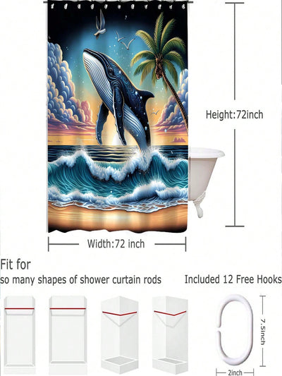 Underwater Beauty Shower Curtain: Get Hooked on Oceanic Creatures