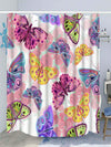 Fluttering Beauty: Creative Butterfly Pattern Shower Curtain with Hooks for Bathroom Decoration