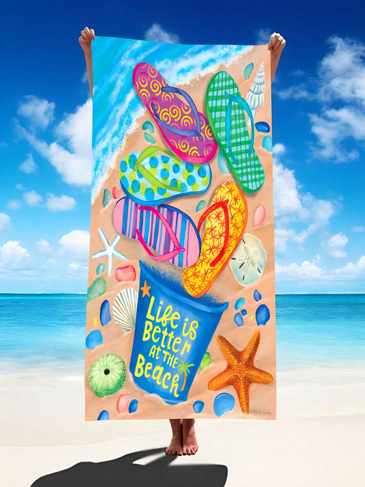 Stay stylish and dry this summer with our versatile Summer Fun <a href="https://canaryhouze.com/collections/towels" target="_blank" rel="noopener">beach towe</a>l. Perfect for traveling, yoga, and surfing, this towel is available in multiple sizes to fit your needs. Made from high-quality materials, it features a trendy pattern that will turn heads at the beach or pool.