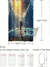 Starry Sky Printed Shower Curtain: Transform Your Bathroom Into a Celestial Oasis