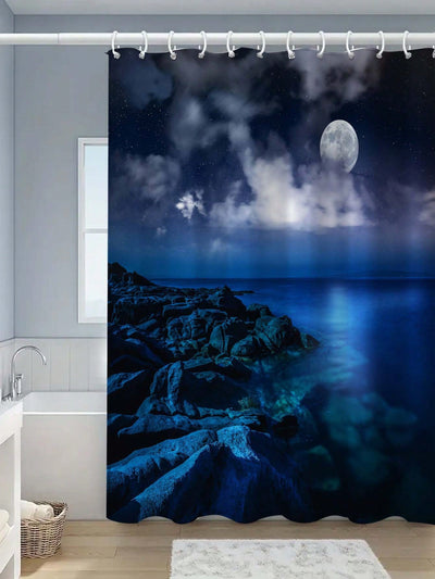 Starry Sky Printed Shower Curtain: Transform Your Bathroom Into a Celestial Oasis