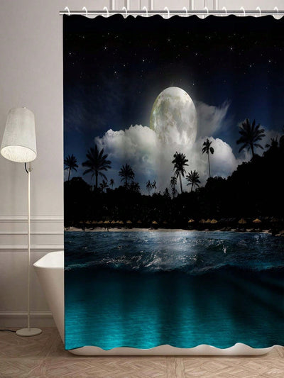 Starry Sky Printed Shower Curtain: Transform Your Bathroom Into a Celestial Oasis