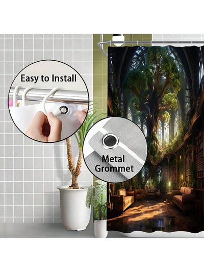 Enchanted Library Shower Curtain - Add a touch of Magic to Your Bathroom!