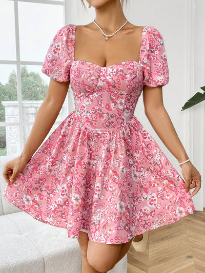 This Blooming Beauty Floral <a href="https://canaryhouze.com/collections/women-dresses" target="_blank" rel="noopener">Dress</a> exudes elegant sophistication with its puff sleeves and beautiful floral design. Made with high-quality materials, this dress will make you stand out at any event. Its perfect blend of style and comfort offers a flattering fit for all body types. Elevate your wardrobe with this stunning piece.