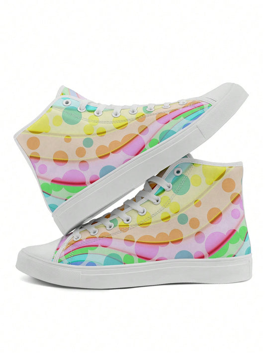 Experience style and comfort like never before with our Women's Colorful Polka Dot Outdoor Canvas <a href="https://canaryhouze.com/collections/women-canvas-shoes" target="_blank" rel="noopener">Sneakers</a>. Made with durable canvas material, these sneakers are perfect for any outdoor adventure. The colorful polka dot design adds a fun and playful touch, while the comfortable fit will keep you going all day long. Upgrade your footwear and make a statement with these stylish sneakers.