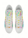 Stylish and Comfortable Women's Colorful Polka Dot Outdoor Canvas Sneakers