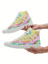 Stylish and Comfortable Women's Colorful Polka Dot Outdoor Canvas Sneakers