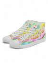 Stylish and Comfortable Women's Colorful Polka Dot Outdoor Canvas Sneakers