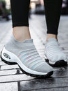 Comfort and Style: Women's Breathable Knit Chunky Sneakers with Air Cushion Technology