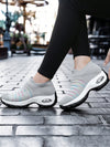 Comfort and Style: Women's Breathable Knit Chunky Sneakers with Air Cushion Technology