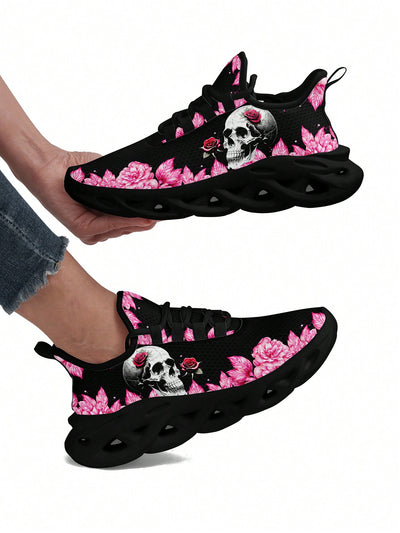 Mexican Flower Women's Sneakers: Stylish, Lightweight, and in Plus Size!