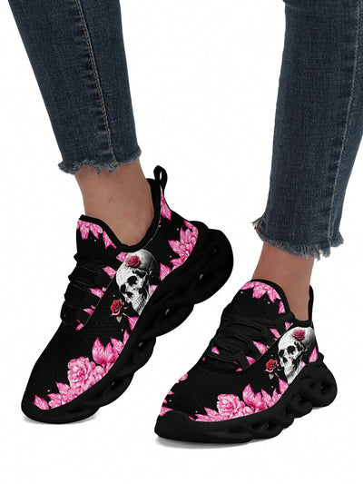 Mexican Flower Women's Sneakers: Stylish, Lightweight, and in Plus Size!