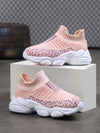 Comfortable and Stylish Slip-On Socks Sneakers for Girls - Perfect for Running