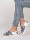 Geometric Pattern Slip-On Sporty Sneakers: The Ultimate Women's Athletic Shoe