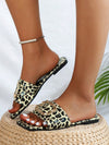 Leopard Print Metallic Buckled Fashion Sandals: The Perfect Footwear for Music Festivals and Party Events!