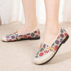 Boho Chic: Women's Retro Linen Slip-On Flats with Dots Print for Summer