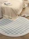 Cozy Checkered Plaid Faux Cashmere Floor Mat: Soft, Soundproof, Non-Slip Decor for Your Home