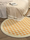 Cozy Checkered Plaid Faux Cashmere Floor Mat: Soft, Soundproof, Non-Slip Decor for Your Home