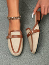 Belted Beauty: Fashionable Canvas Mules for Women