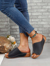 Stylish Summer Platform Wedge Sandals: Elevate Your Style with Black & White Slip-Ons