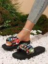 Chic and Stylish Printed Pointed Toe Flat Sandals - Step Up Your Summer Style!