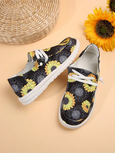 Flower Series Sneakers: Casual European and American Style Women's Canvas Shoes